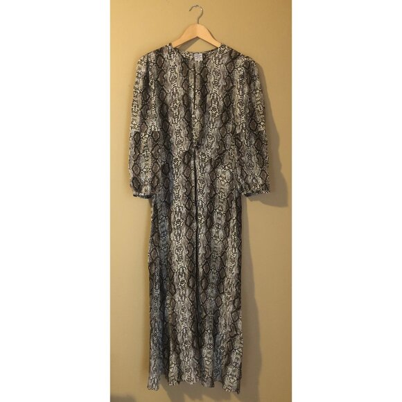 Baum Und Pferdgarten silk blend yellow snake print Adya dress - Picture 3 of 6